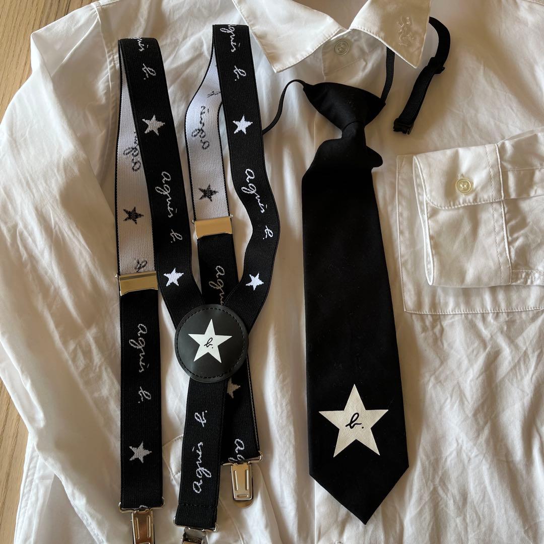 agnis b. スーツセット 12 ans ブラック/ストライプ