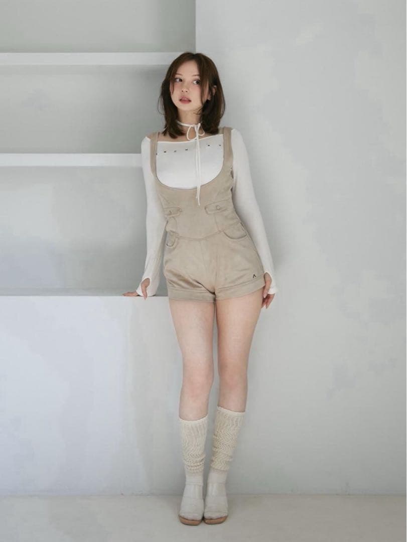 トップス andmary Mary sheer logo tops