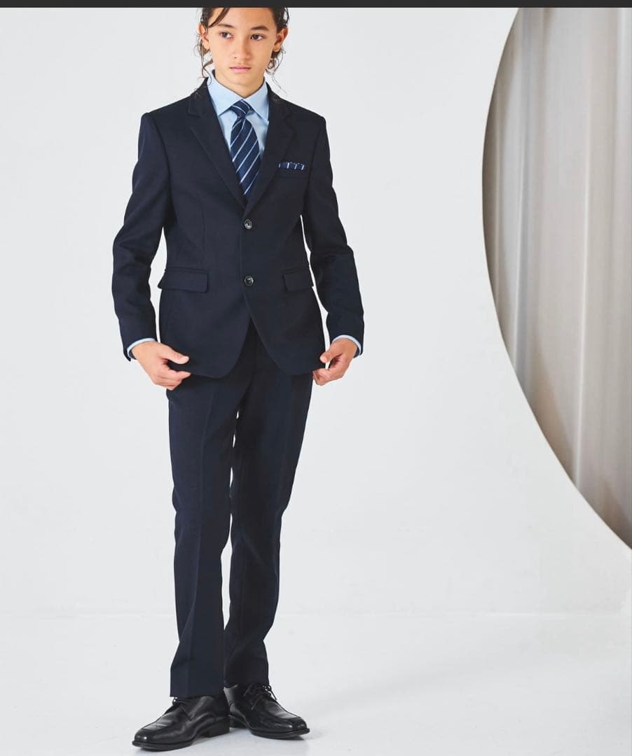 のの男の子入学式キッズスーツセット紺160 CHOPIN 2025美品