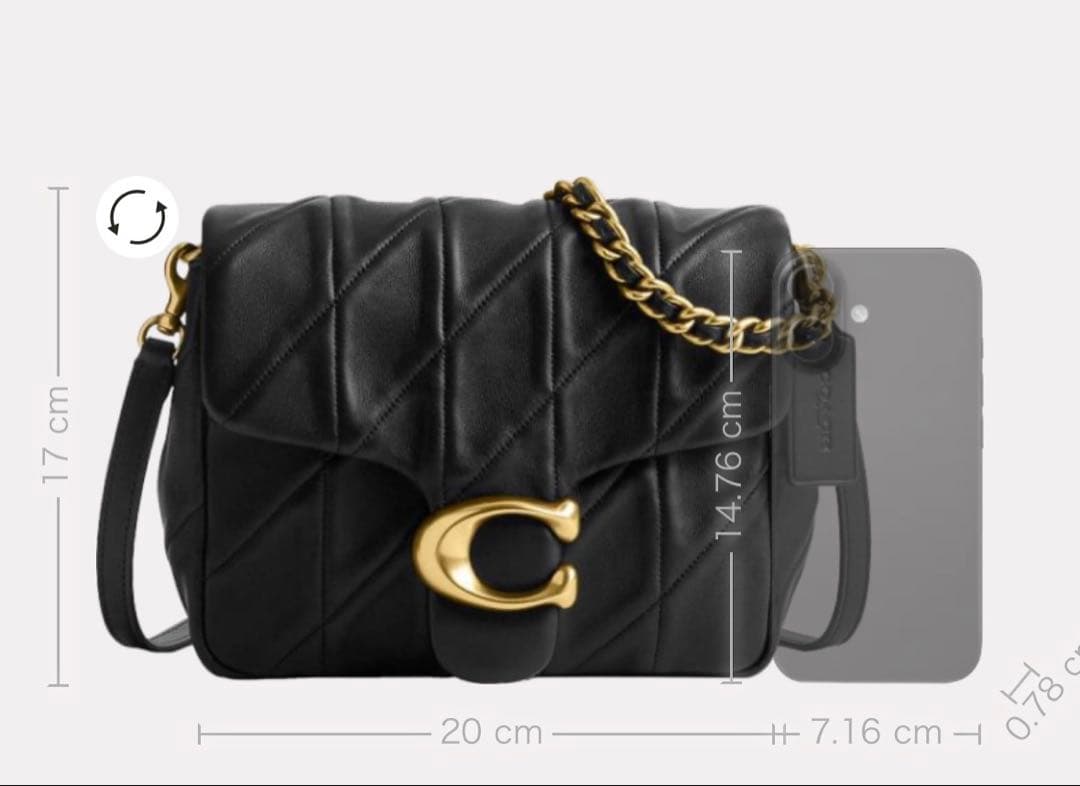 COACH タイムズ スクエア タビー ショルダーバッグ・キルティング