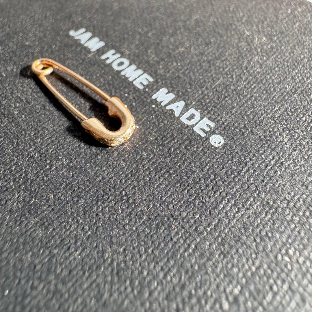 美品 JAM  MADE 安全ピン ダイヤモンド ピアス K10 YG