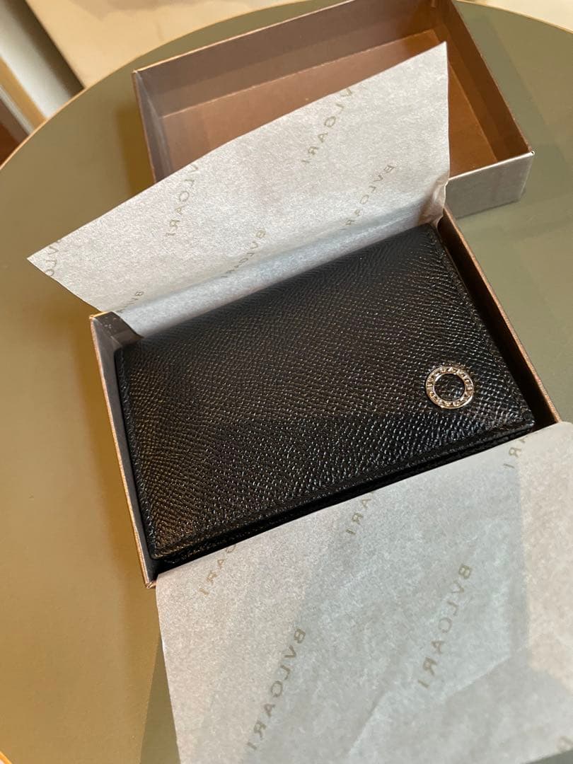 ブルガリ　黒 レザー 名刺入れ