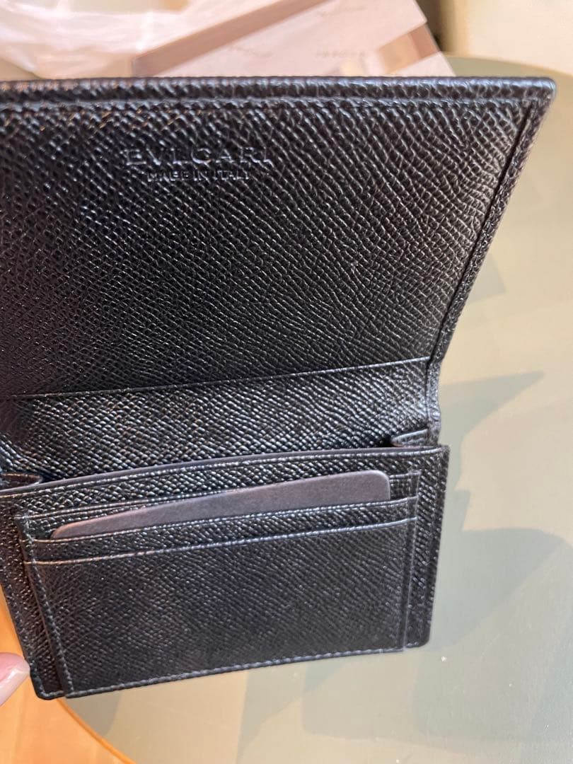 ブルガリ　黒 レザー 名刺入れ