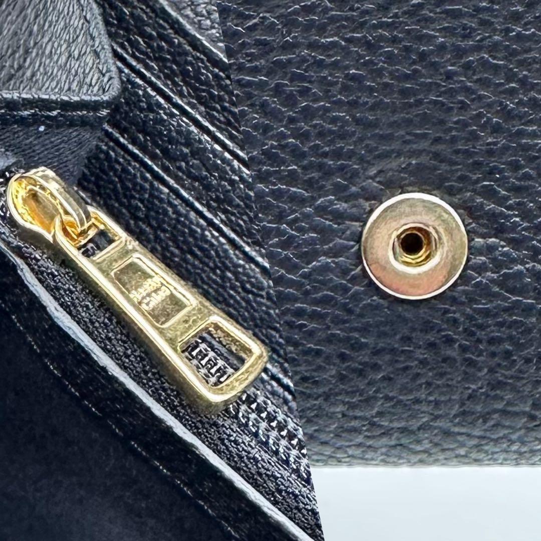 極美品✨See By Chloé Hana 長財布 フラップ しぼ革 ブラック