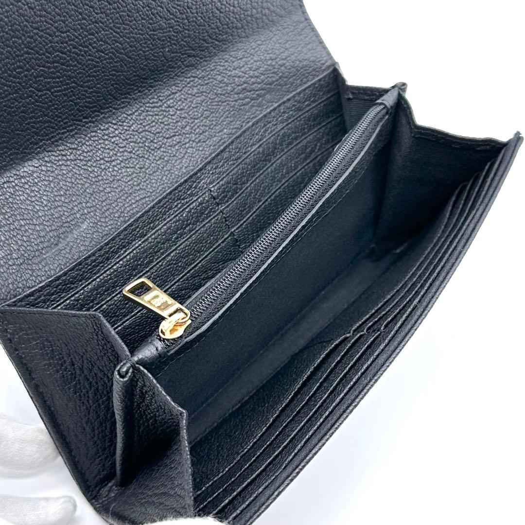 極美品✨See By Chloé Hana 長財布 フラップ しぼ革 ブラック