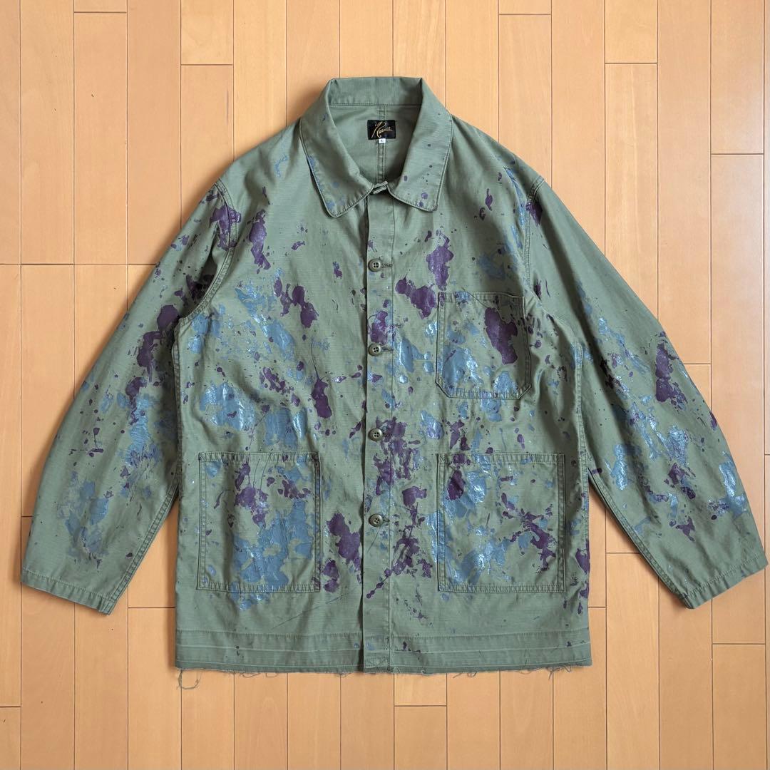 NEEDLES ニードルズ ジャケット カバーオール L カーキ ジャージ 長袖