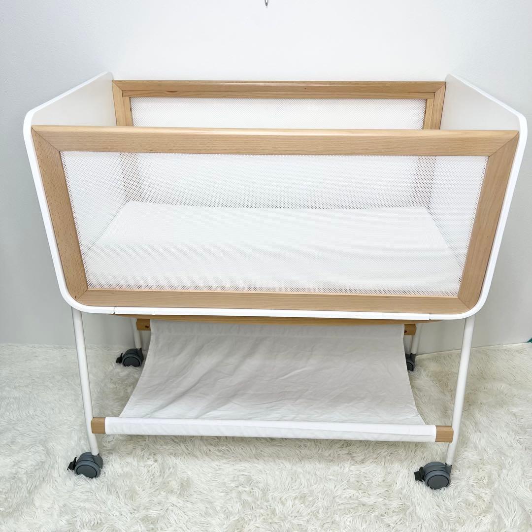 美品 大和屋 リリワゴンⅡ ベビーベット 新生児 ゆりかご 取説付 おしゃれ