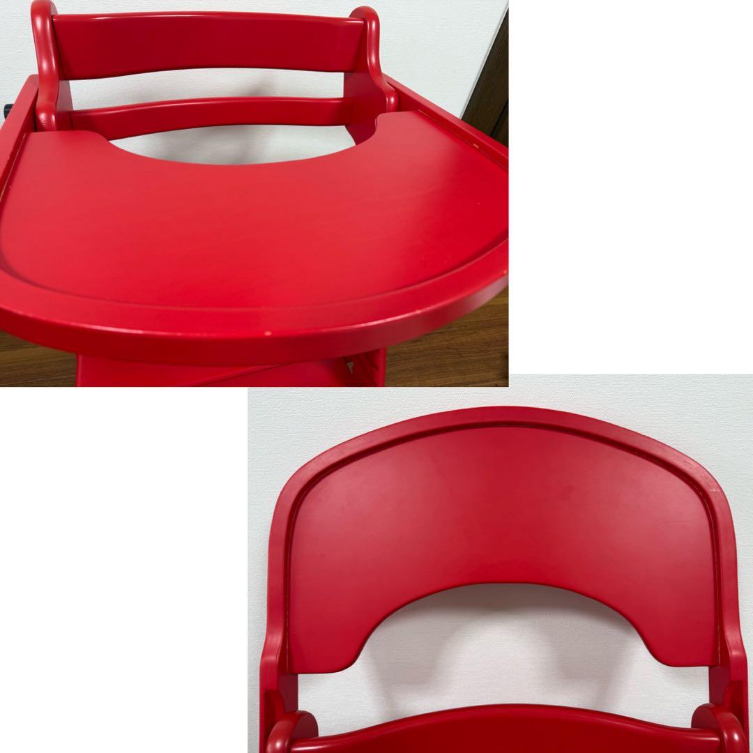 【美品】すくすくチェア　スクスクチェアーEX テーブル&カード付き　レッド