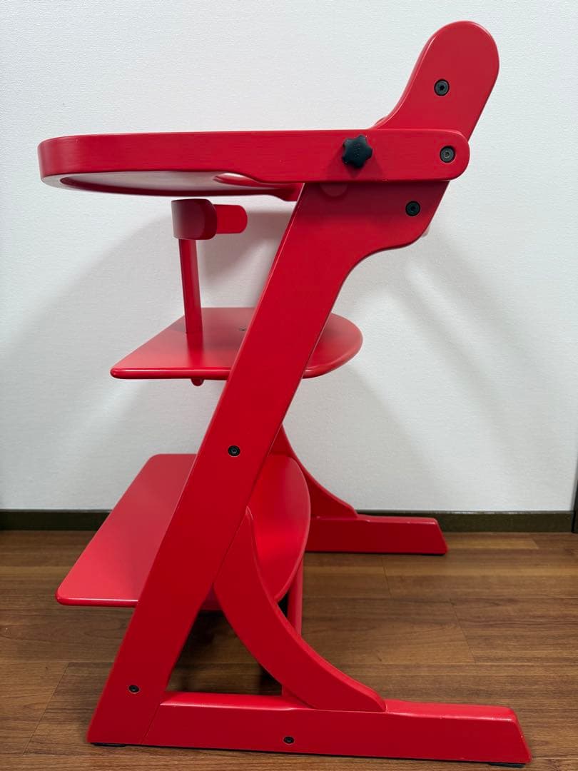 【美品】すくすくチェア　スクスクチェアーEX テーブル&カード付き　レッド