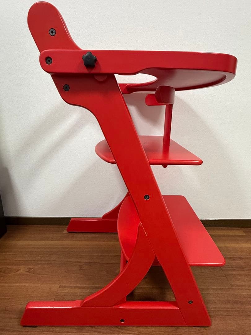 【美品】すくすくチェア　スクスクチェアーEX テーブル&カード付き　レッド