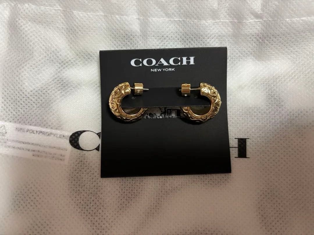 COACH フープ ピアス アクセサリー 両耳用 ロゴ シグネチャー