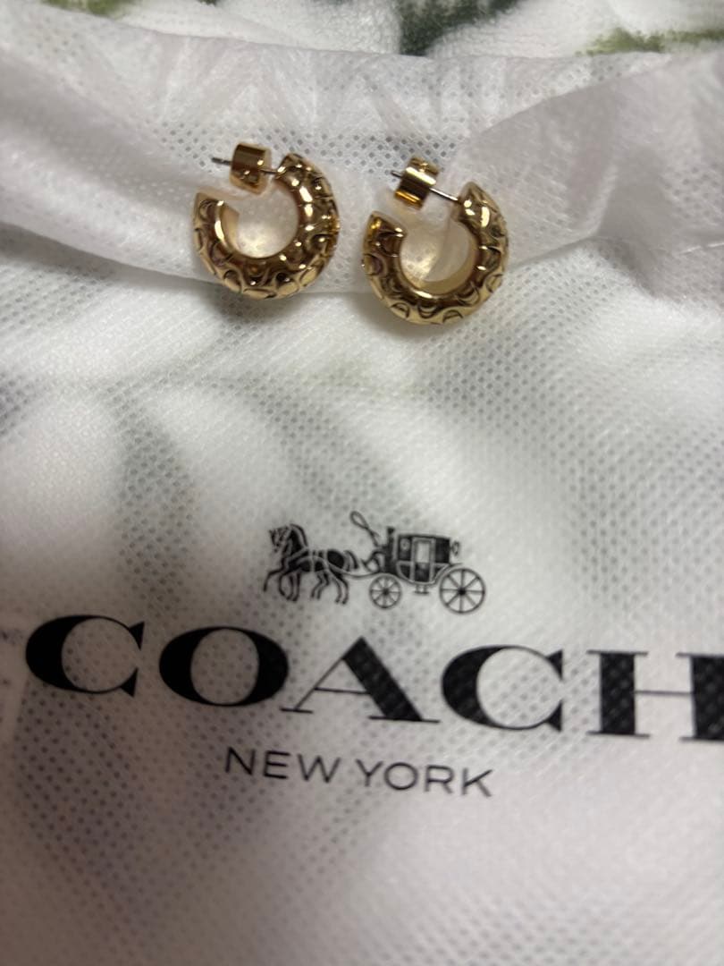 COACH フープ ピアス アクセサリー 両耳用 ロゴ シグネチャー