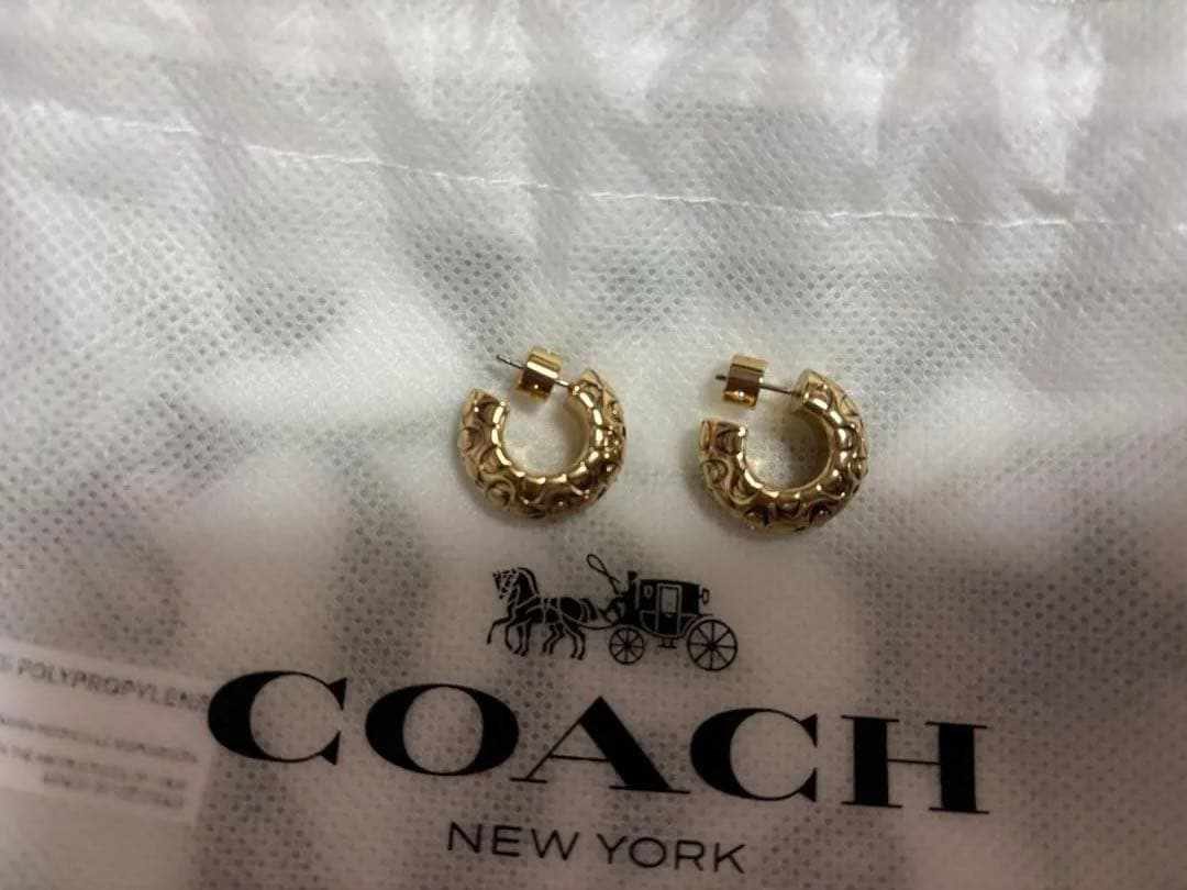 COACH フープ ピアス アクセサリー 両耳用 ロゴ シグネチャー