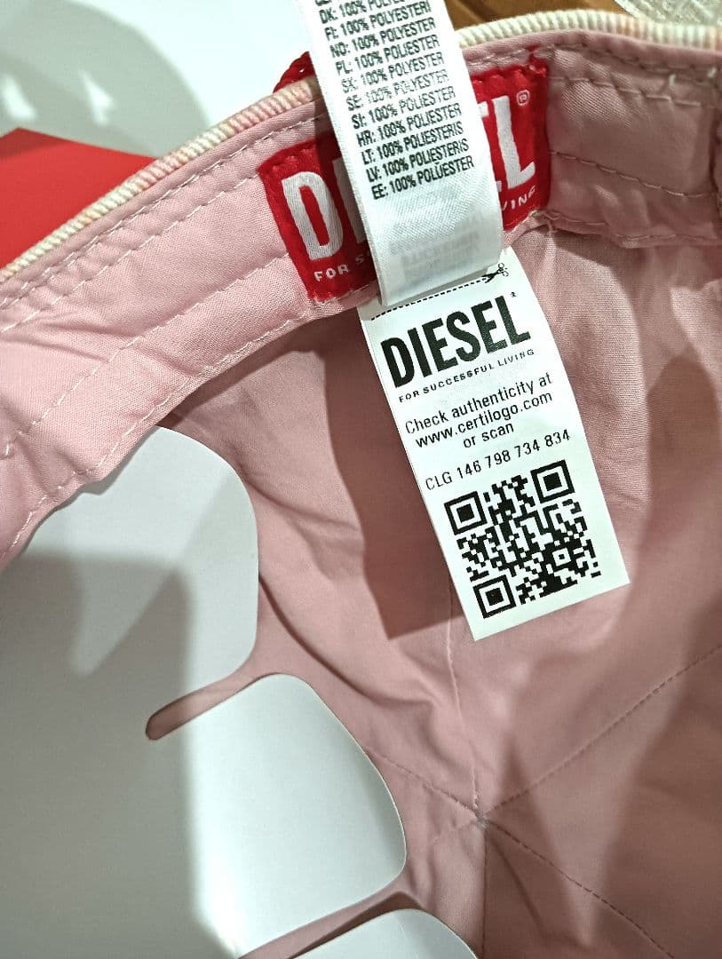 DIESEL ディーゼル 帽子 キャップ ライトピンク