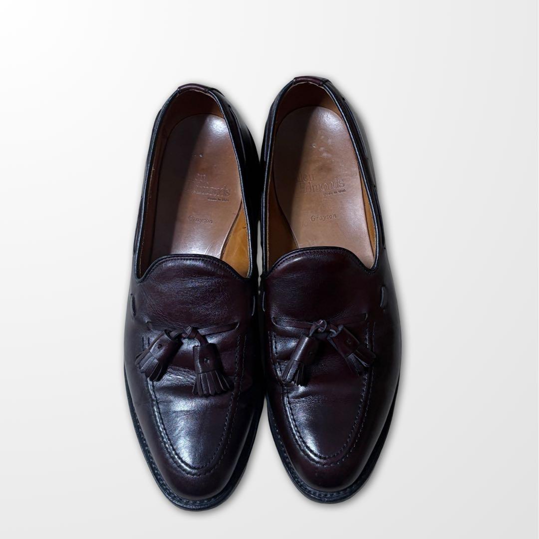 アレンエドモンズ Grayson タッセルローファー 9.5C バーガンディ