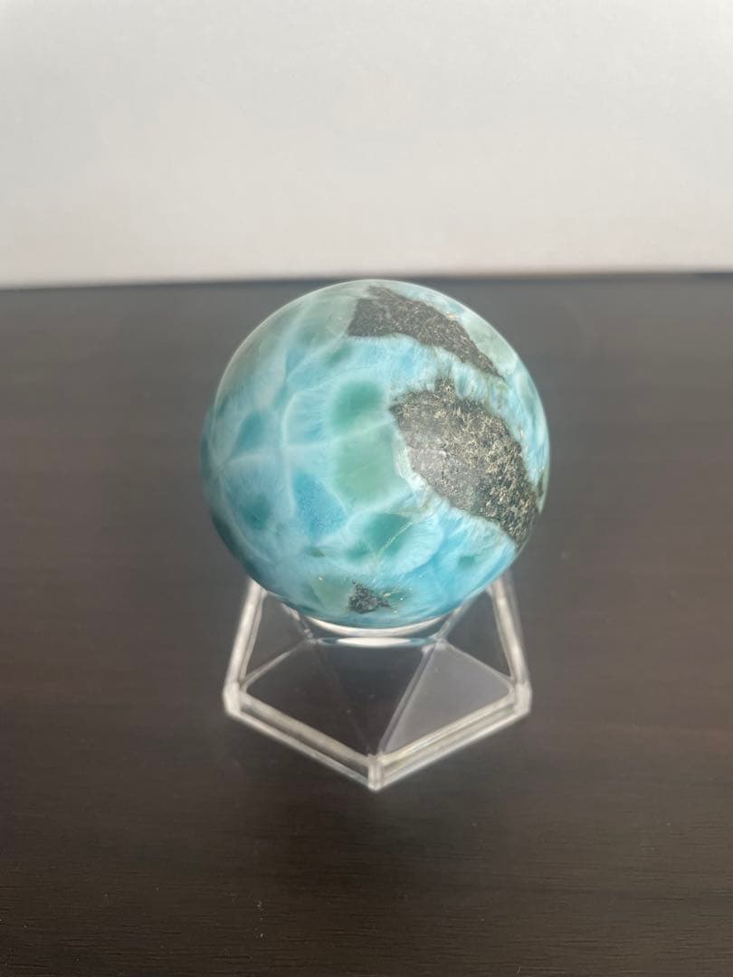 最終値下げ　Ｔ　ラリマー 球体 約5.2cm 鑑別書付き