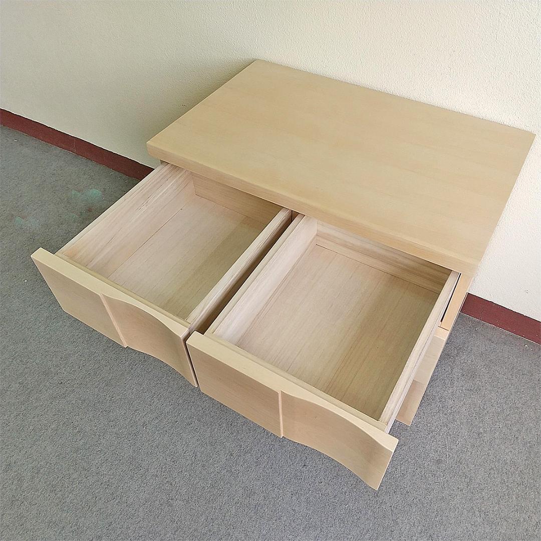 未使用訳あり品 チェスト 3段 幅70cm ナチュラル フルスライドレール引出