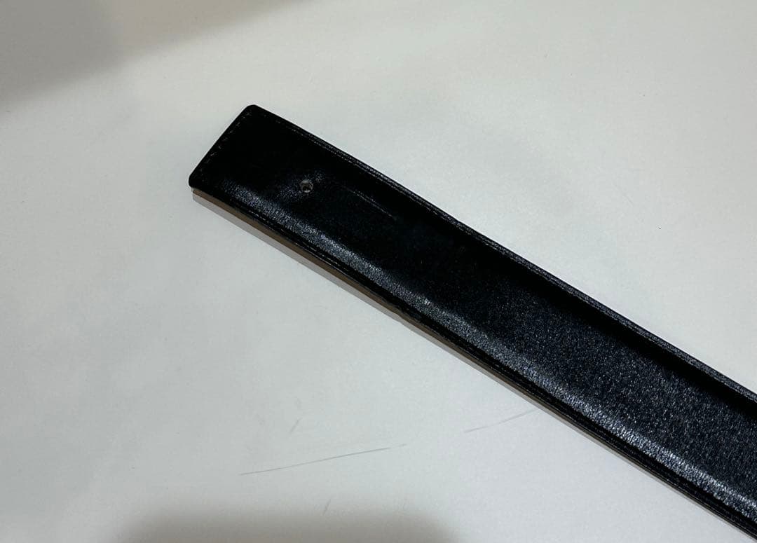 【即日発送】エルメス 80 レザーベルト 黒 茶色　リバーシブル