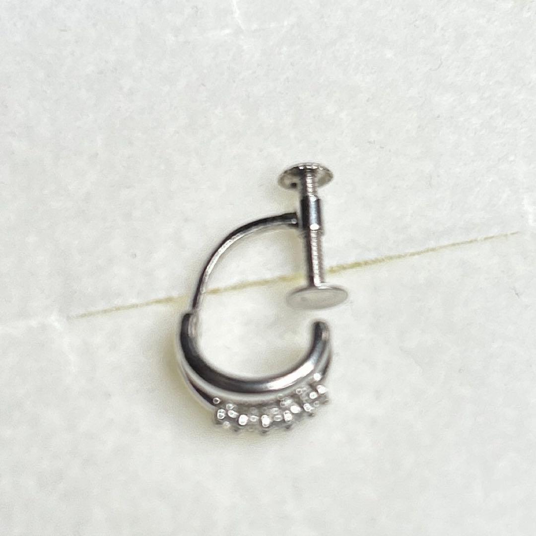 ヴァンドーム　ダイヤモンド　ハーフドーム　片方　プラチナ　イヤリング　PT900