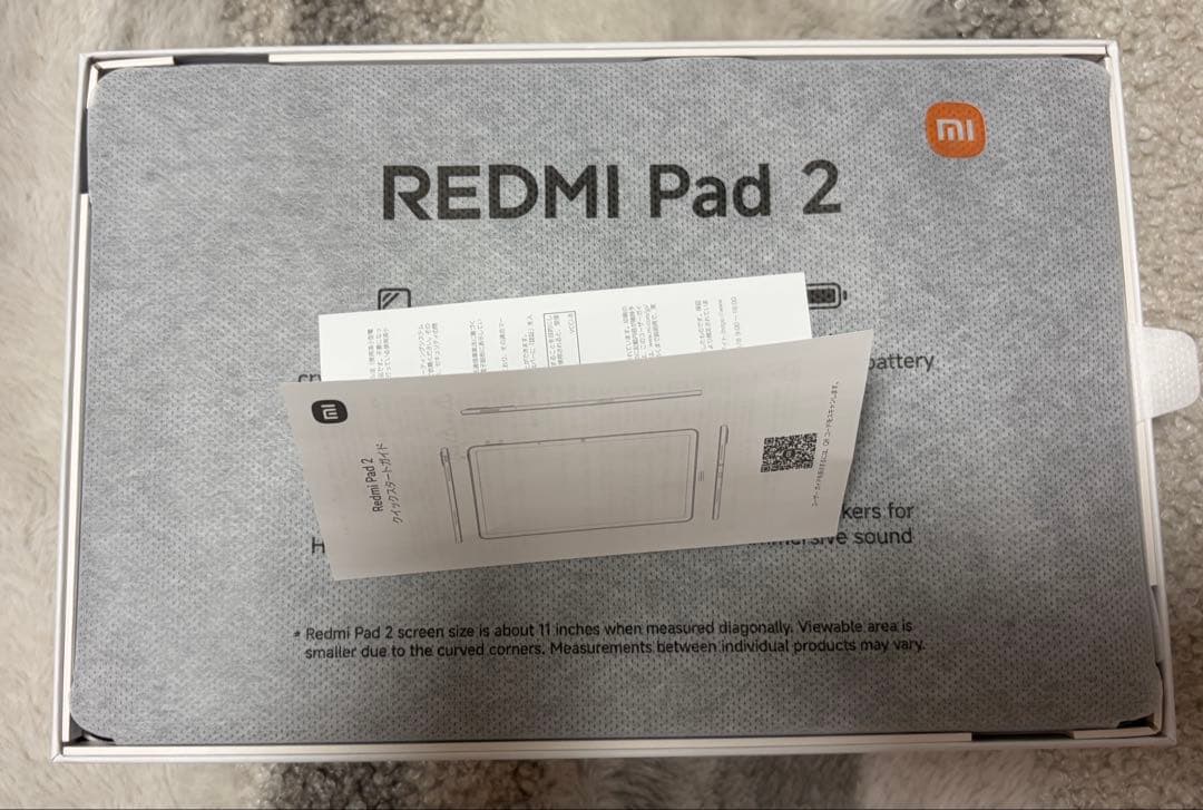 REDMI Pad 2 本体 + カバー　ラベンダー、4GB 128GB