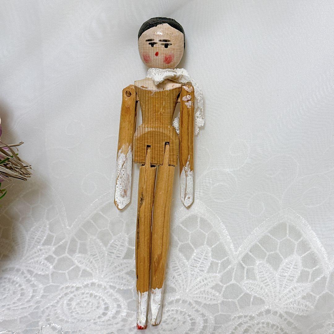 まーちゃん 様　❤️小さなペグドール❤️ アンティークウッデンドール　木製人形