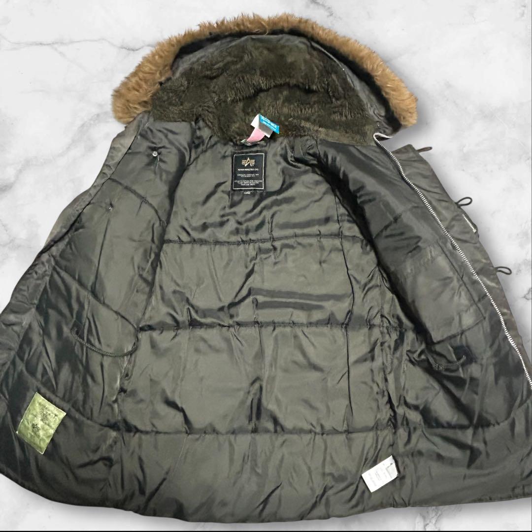 【美品】ALPHA N-3B 90s USA製 ファー　ミリタリージャケット