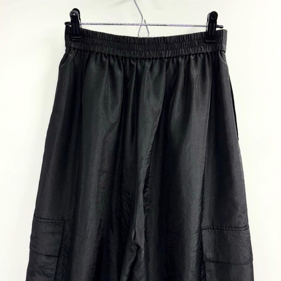 美品　リグドット　Lig.　レディース　ワイドカーゴパンツ　M　ブラック