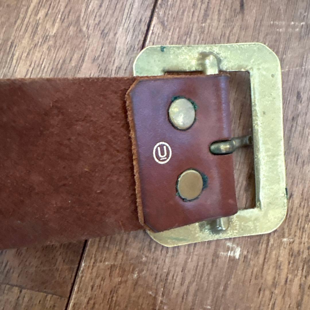 レザー製メタリックチェーン風ベルト