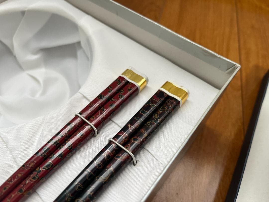 【新品未使用】 津軽塗 漆器 椀＆箸 2客セット【津軽塗夫婦椀・津軽塗夫婦箸】