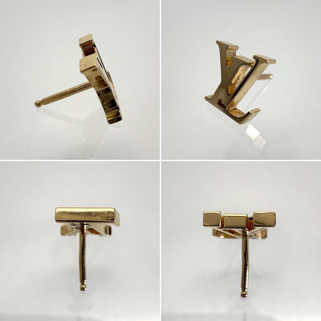 LOUIS VUITTON ルイヴィトン ピアス K18 LV アイコニック