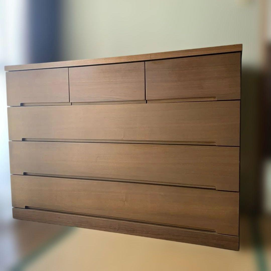 天然木　表面ウレタン樹脂塗装　たんす