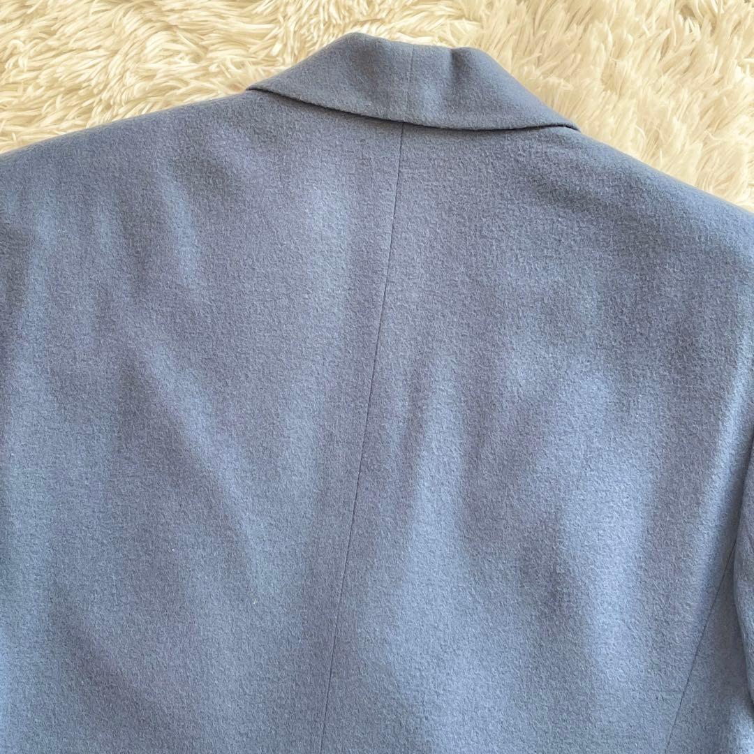 未使用 キャメル100% ブルックスブラザーズ ダブルジャケット くすみブルー