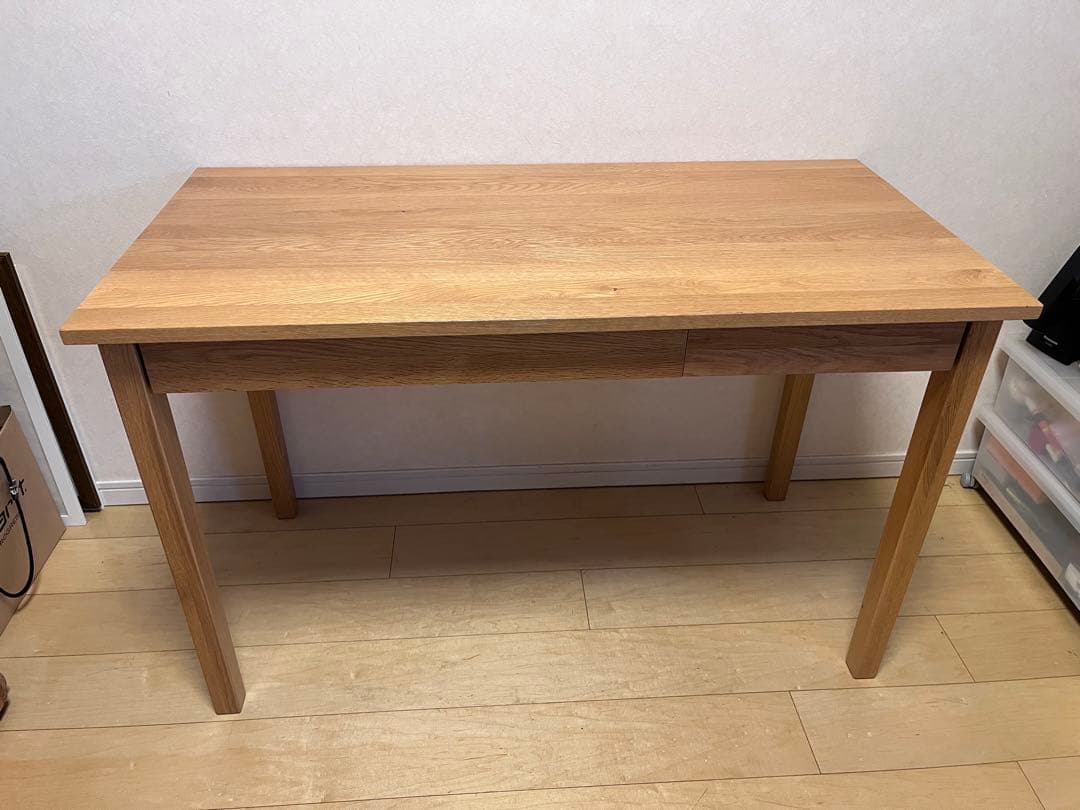 【無印良品】木製デスク 引き出し付き シンプル