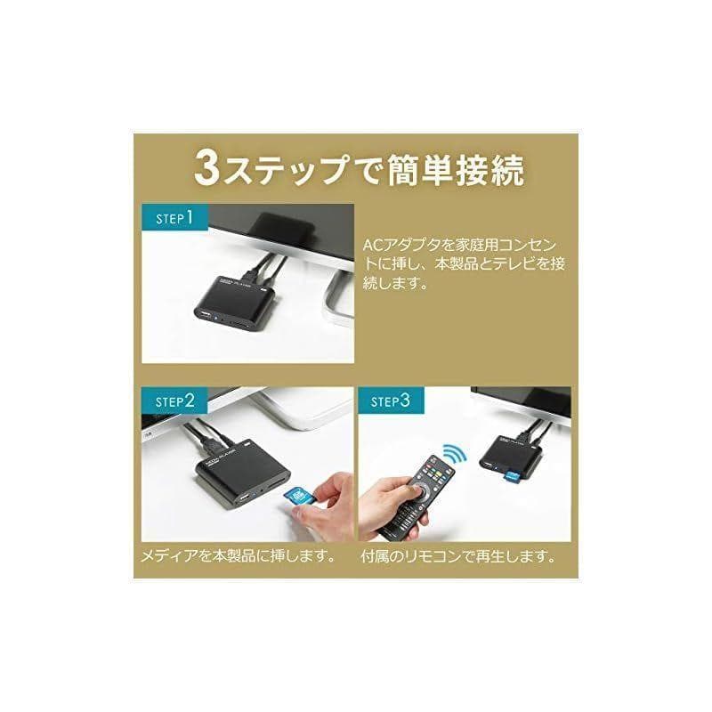 【中古】サンワダイレクト 4K対応メディアプレーヤー　400-MEDI023