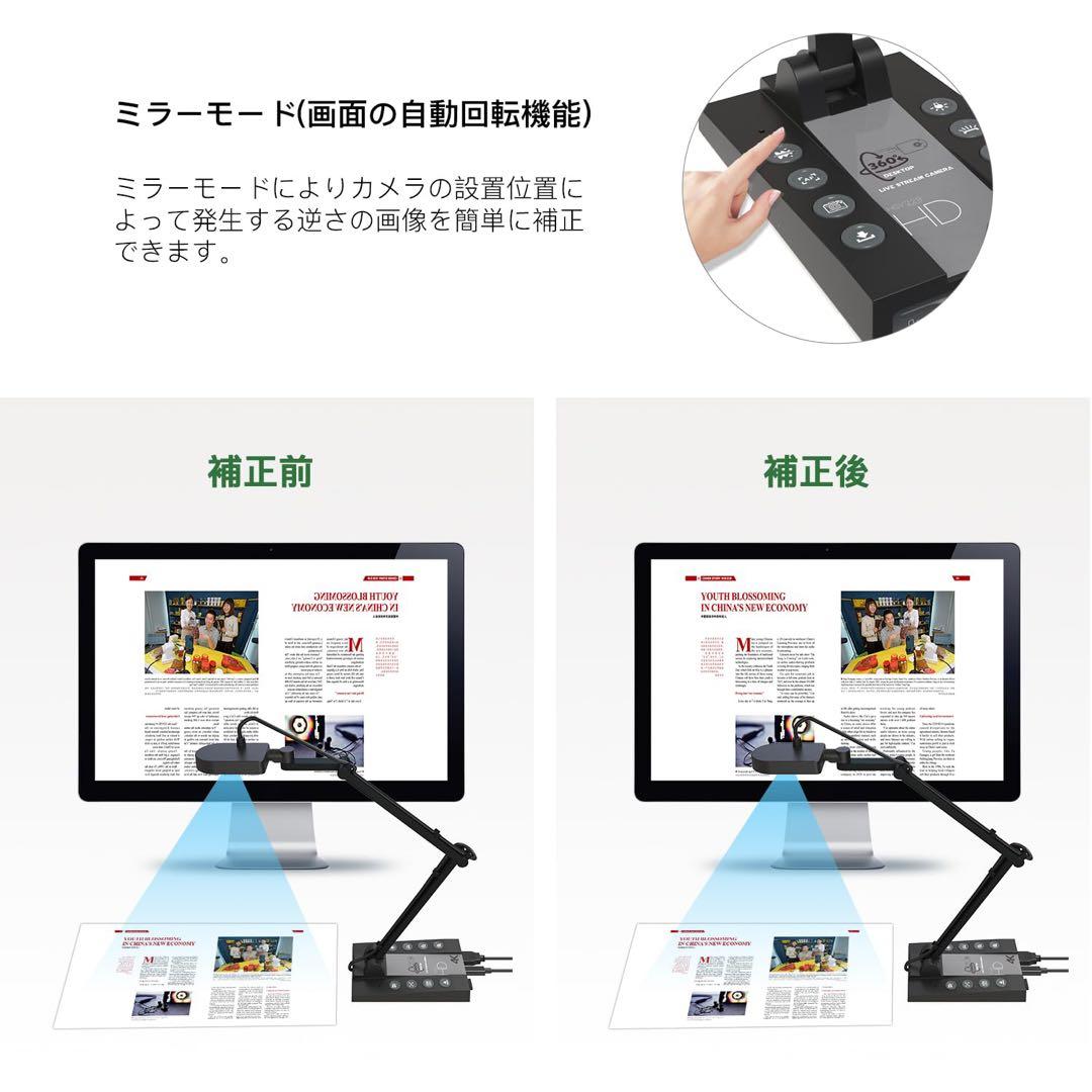 書画カメラ 4K 1500万画素 webカメラ ズーム機能 オートフォーカス