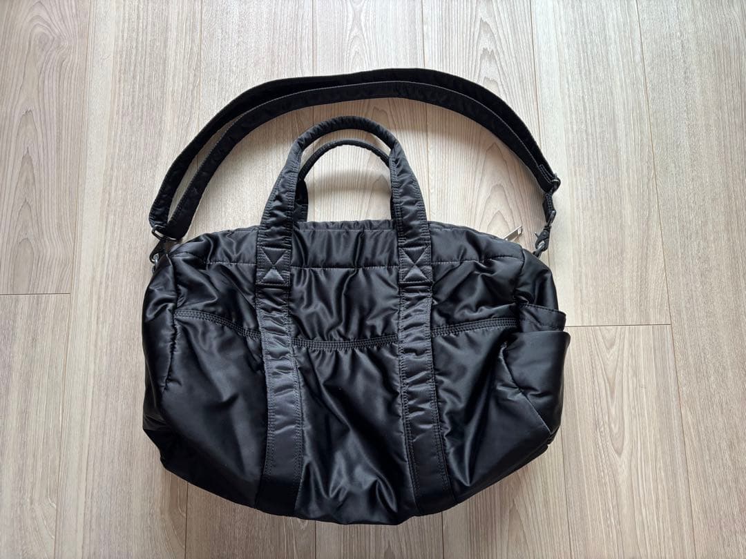 ポーター　タンカー　ブラック ドラムバッグ