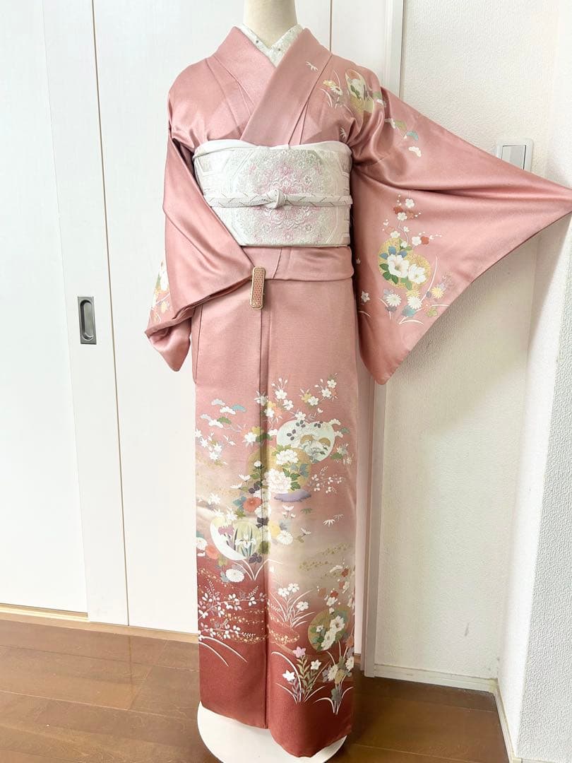 美品　正絹訪問着　フルセット4点　入学式　七五三　お宮参り　結婚式