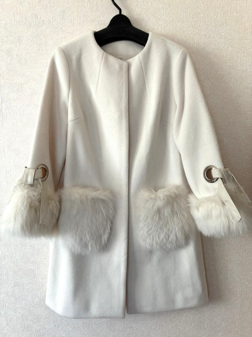 新品　ヤマダヤ　FENNELフォックスファーコート　リアルファー定価53000円
