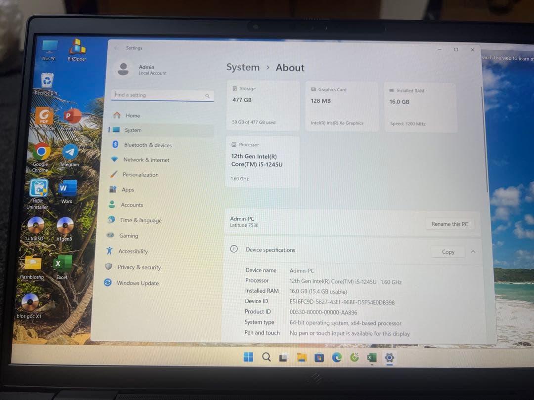 Windowsノート本体 DellLatitude7530 i5-1245U/16/512 15.6FHD