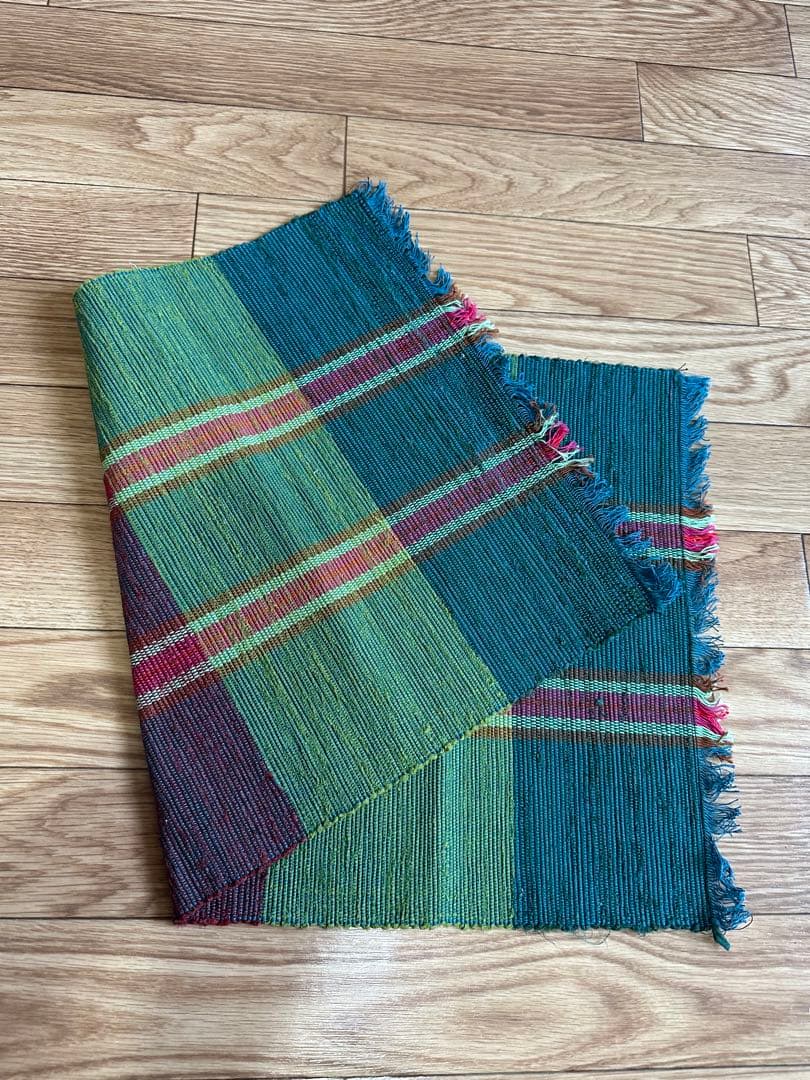 さき織　テーブルセンター6枚セット　ハンドメイド