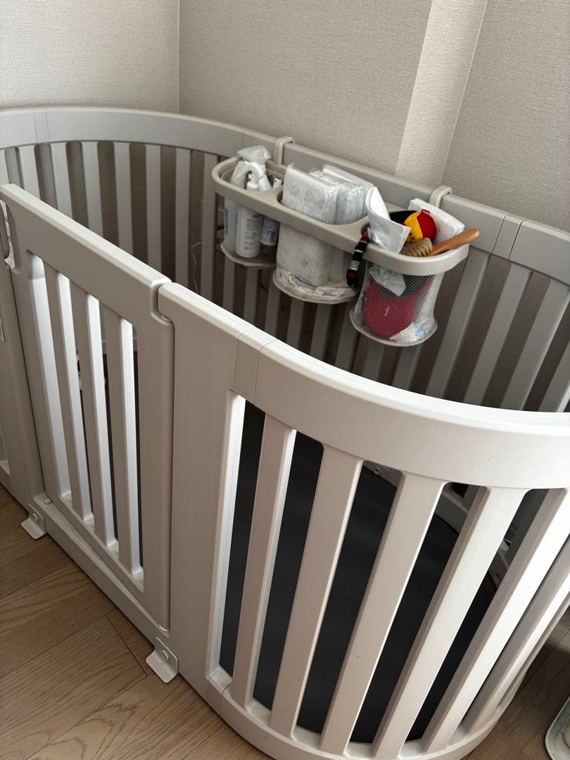 おしゃれなペットサークル＋マルチバスケット付き（バーチベージュ）