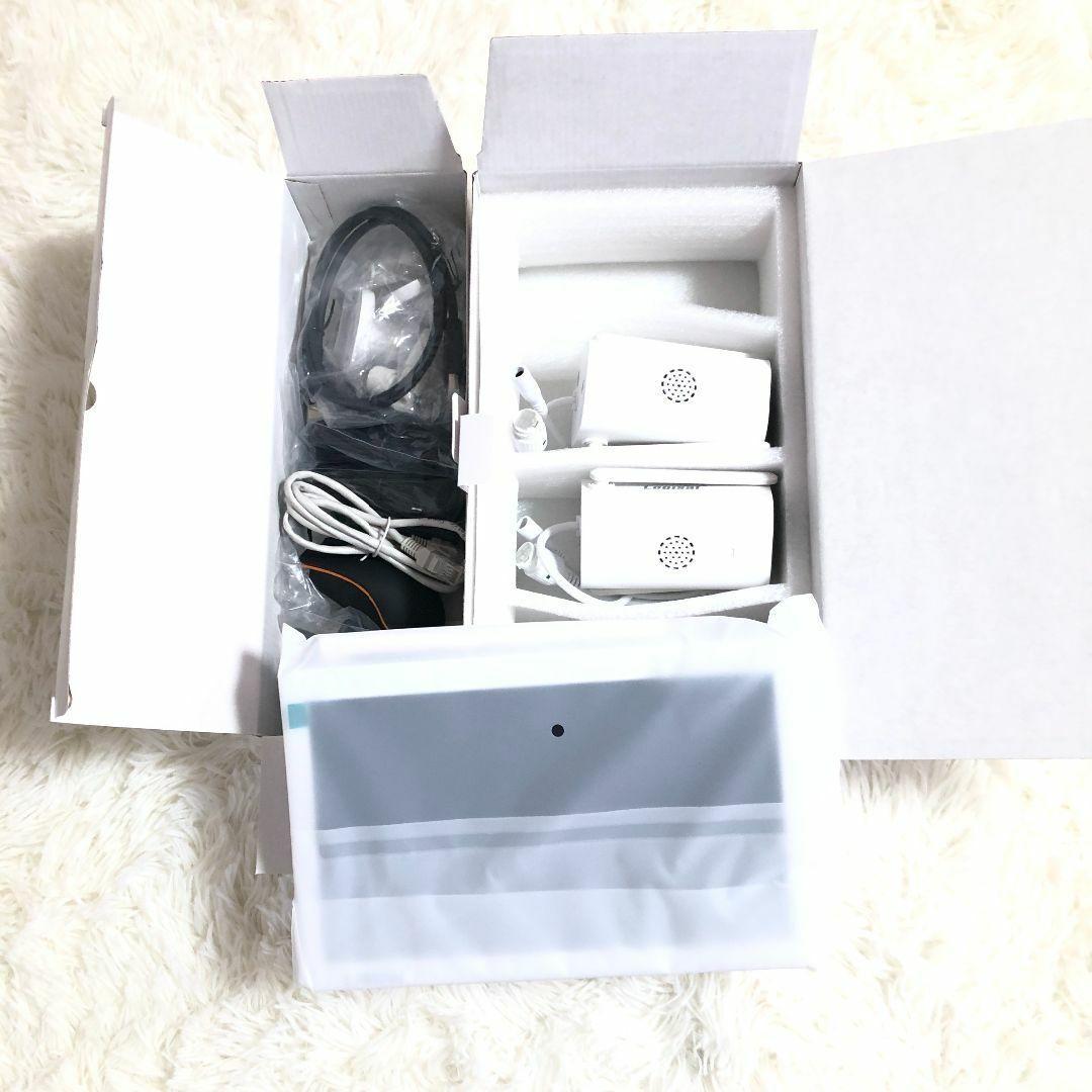 防犯カメラ 屋外 2台 モニター付き ワイヤレス 120°広角レンズ 500万画