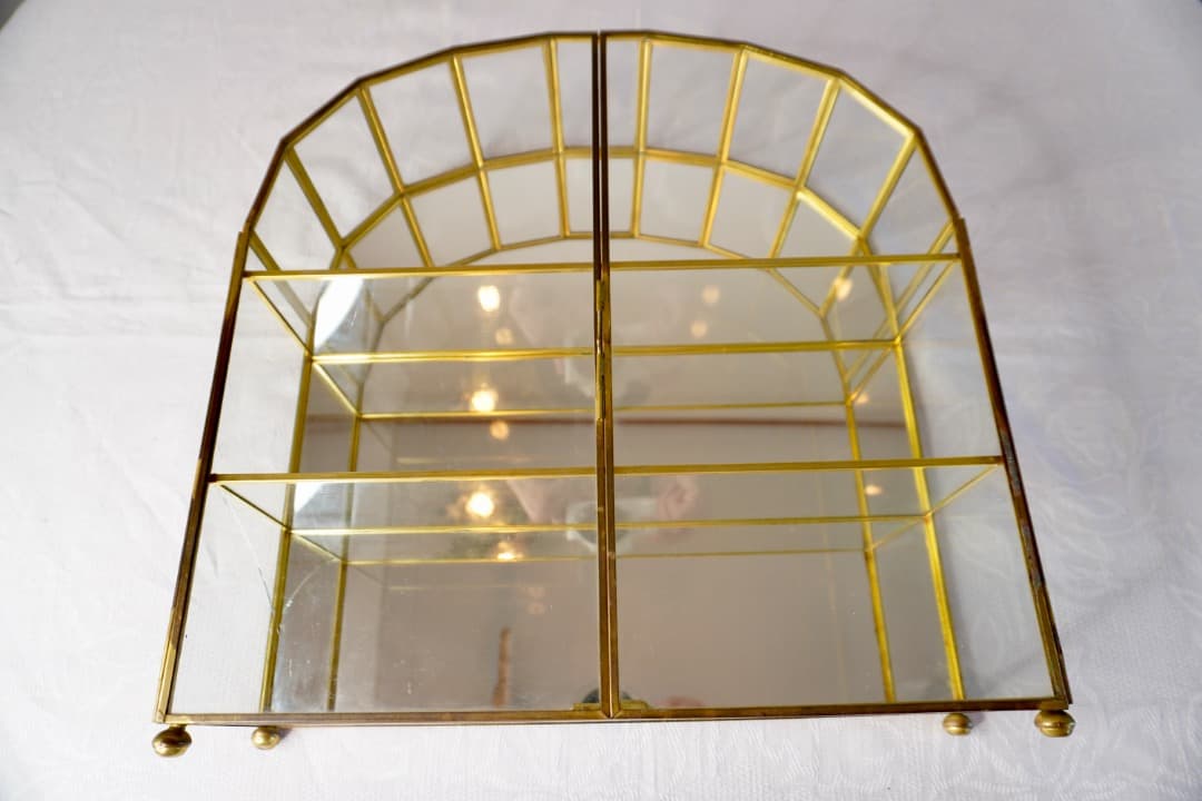 イギリス ヴィンテージ 真鍮ガラスケース