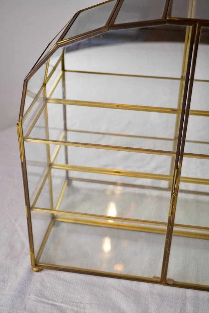 イギリス ヴィンテージ 真鍮ガラスケース