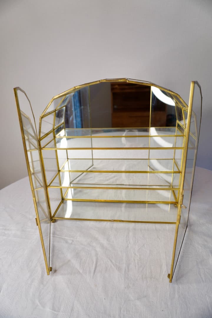 イギリス ヴィンテージ 真鍮ガラスケース