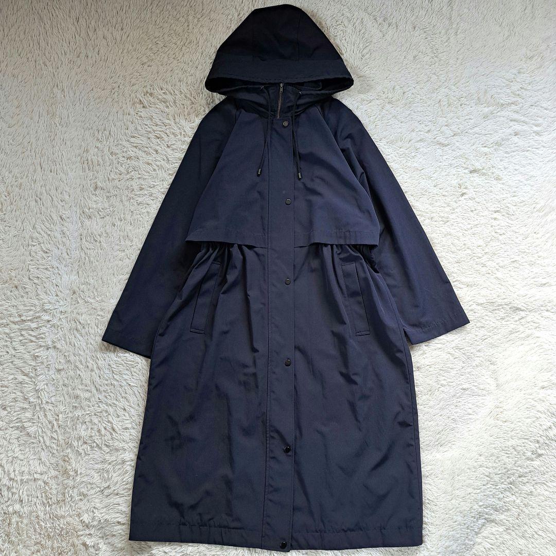 美品 iCB 定価4.2万 ロング モッズコート ライトアウター ネイビー M