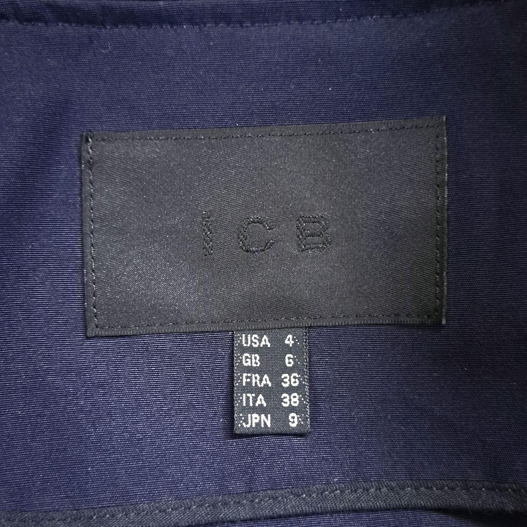 美品 iCB 定価4.2万 ロング モッズコート ライトアウター ネイビー M