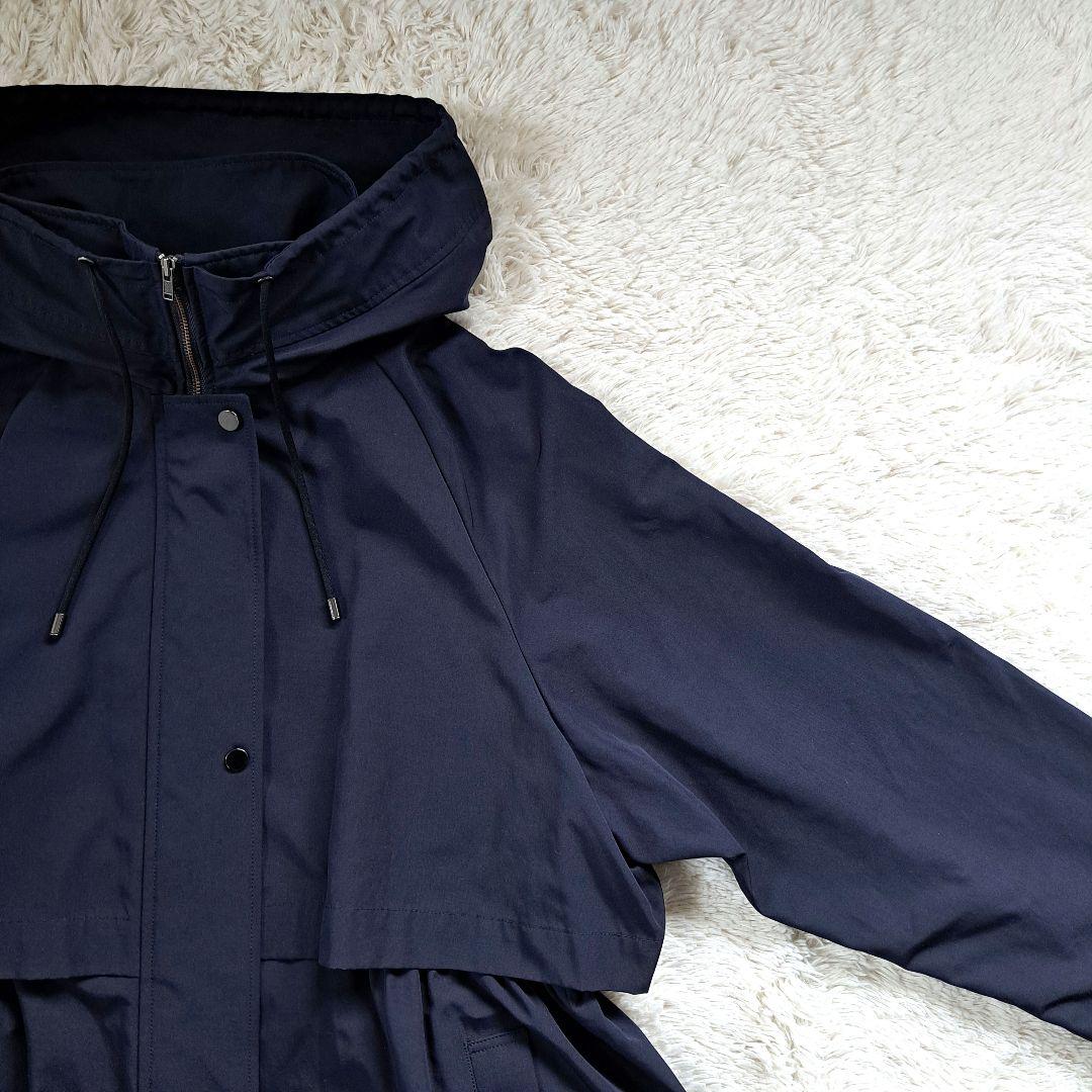 美品 iCB 定価4.2万 ロング モッズコート ライトアウター ネイビー M