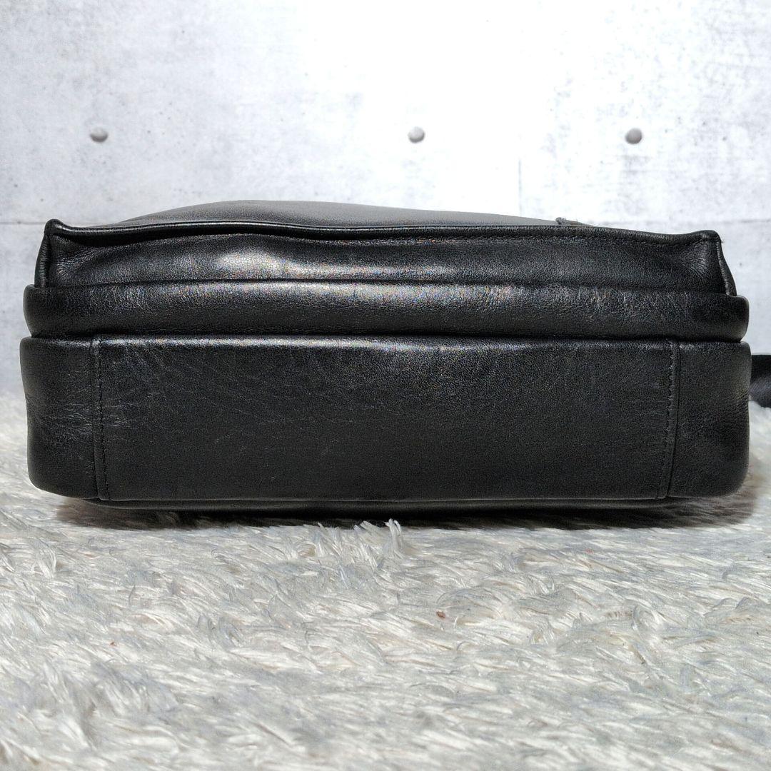 【美品 オールレザー】ポーター　アメイズ　ショルダーバッグ　クロスボディ　黒