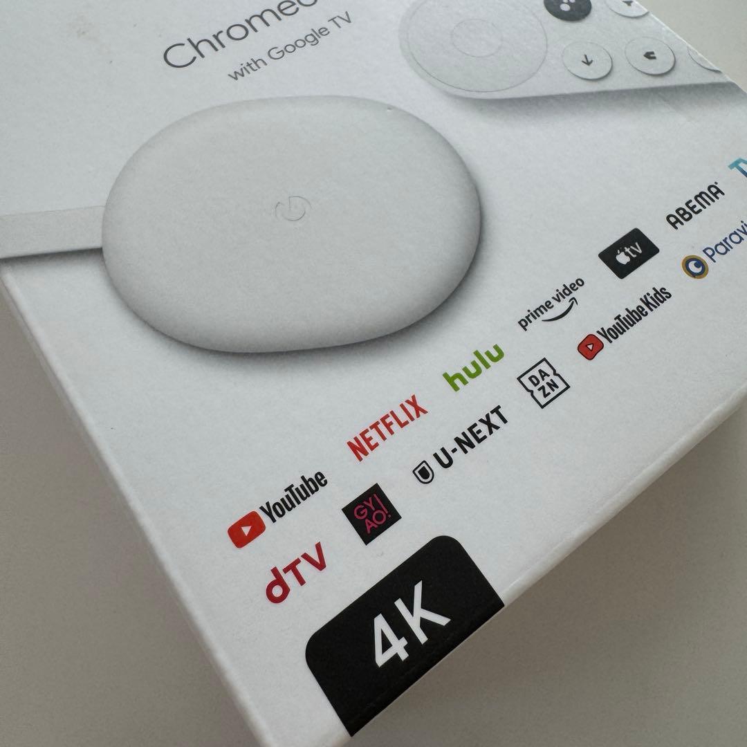 【美品】Chromecast Google TV 4K 箱 リモコン ケーブル類